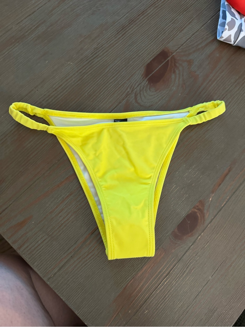 Cider Yellow Bikini Bottom with Trim